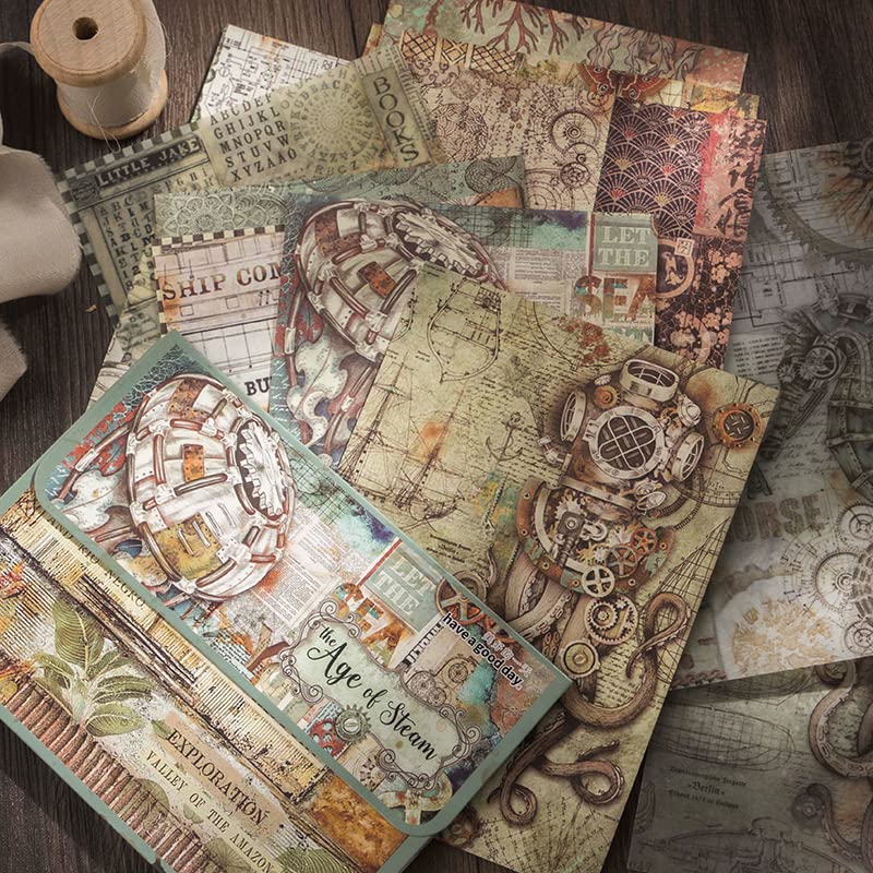 Amazon.com: Alideco 120pcs Vintage Scrapbook Paper,the Age