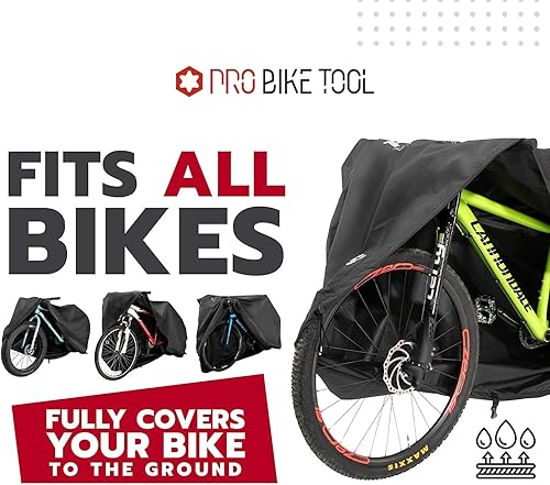 Miniatura 2 de PRO BIKE TOOL Bicycle Cover for Outdoor Storage - for 1 2 or 3 Bikes - 2 Style Options - Stationary Use for Yard or Garden - Travel Use for Car