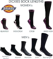Vista 5 de Dickies Women's Dri-Tech Fashion Moisture Control Crew Socks (6, 12 Pairs)