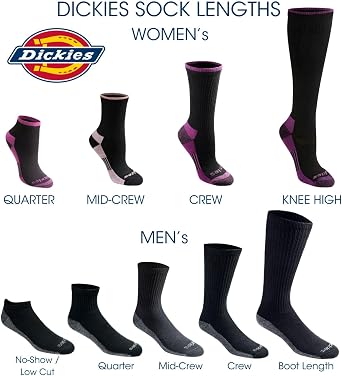 Dickies Women's Dri-tech Merino Wool-blend Moisture Control Crew Socks (5 Pairs)