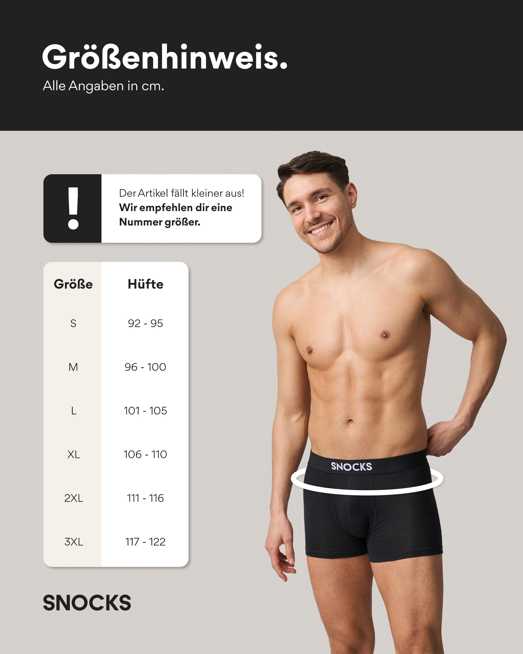 Snocks Boxershorts Herren Bio Baumwolle (6er Pack) Unterhosen Herren ohne einschneidenden Gummibund (Gr. S - 4XL)