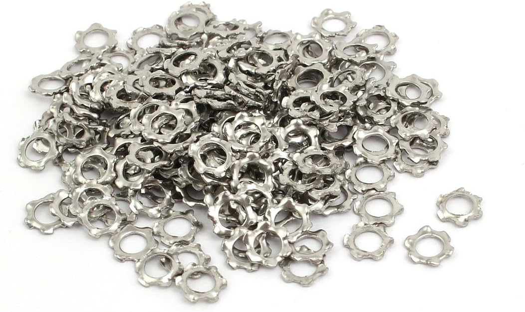 3mm Inner Quality Parts Dia Stainless Steel External Tooth Lock Washer Silver Tone 200pcs Model:94as423qo48
