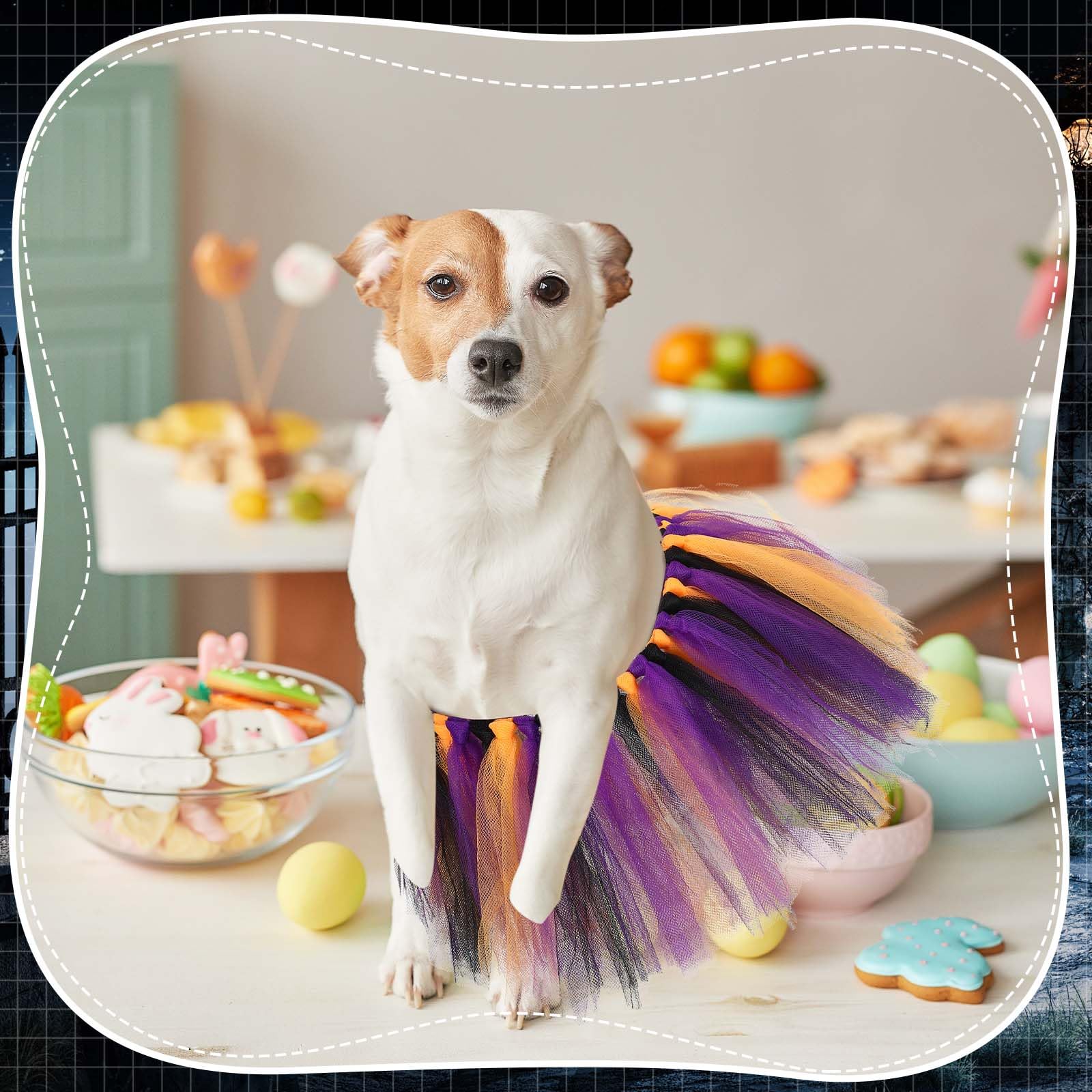 Handgefertigter Tüll-Tutu Für Große Hunde – Gelb, Weich & Flauschig, Mit Verstellbaren Bändern