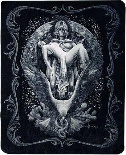 Miniatura 2 de Manta de felpa Alma Azteca - Cama Queen de 79 x 95 pulgadas - Manta de piel sintética edición especial para camas, sofá, picnic, camping