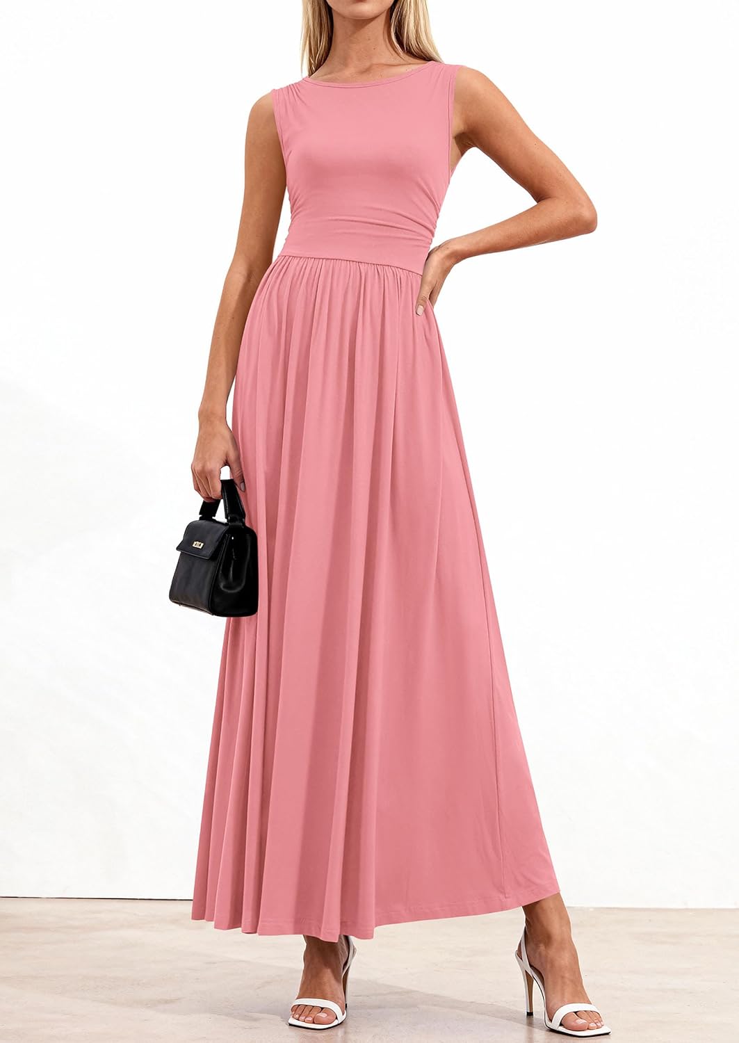 PRETTYGARDEN Summer Maxi Dresses for Women 2026 Sleeveless A Line Flowy Long Casual Sundress Wedding Guest Fashion Clothing - Image 5