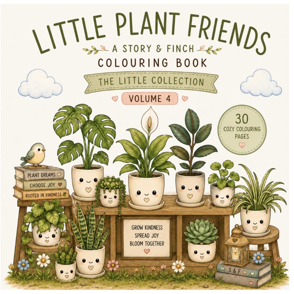 Little Plant Friends: 30 Cozy Coloring Pages | The Little Collection | Volume 4