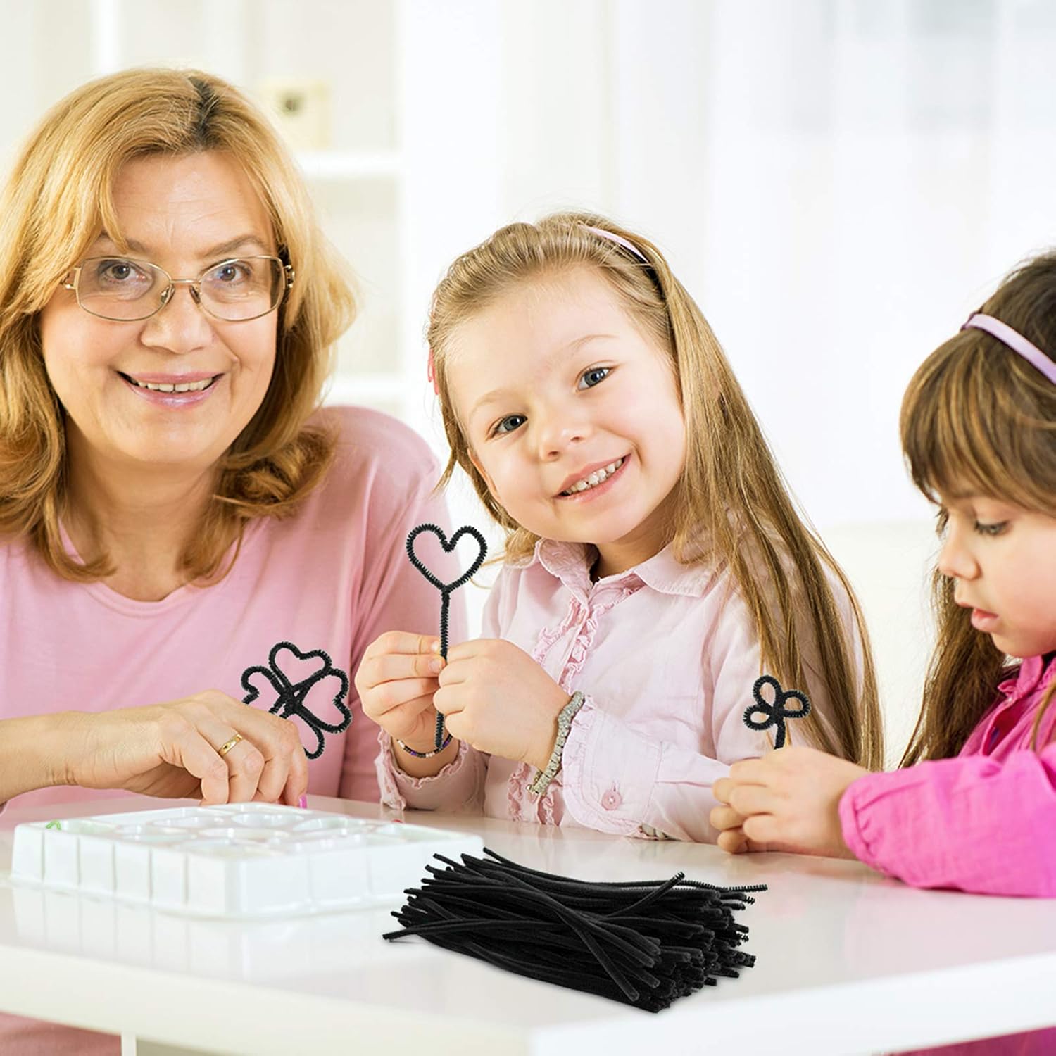 Caydo 200 Pieces Black Pipe Cleaners Craft Chenille Stems for DIY Art Creative Crafts and Decorations (12 Inch x 6 mm) : Arts, Crafts & Sewing