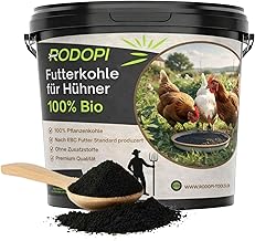 Feed Charcoal for Chickens - 100% Plant Charcoal without Additives - EBC Feed Standard - Finely Ground - Single Feed for Poultry 1.5 kg