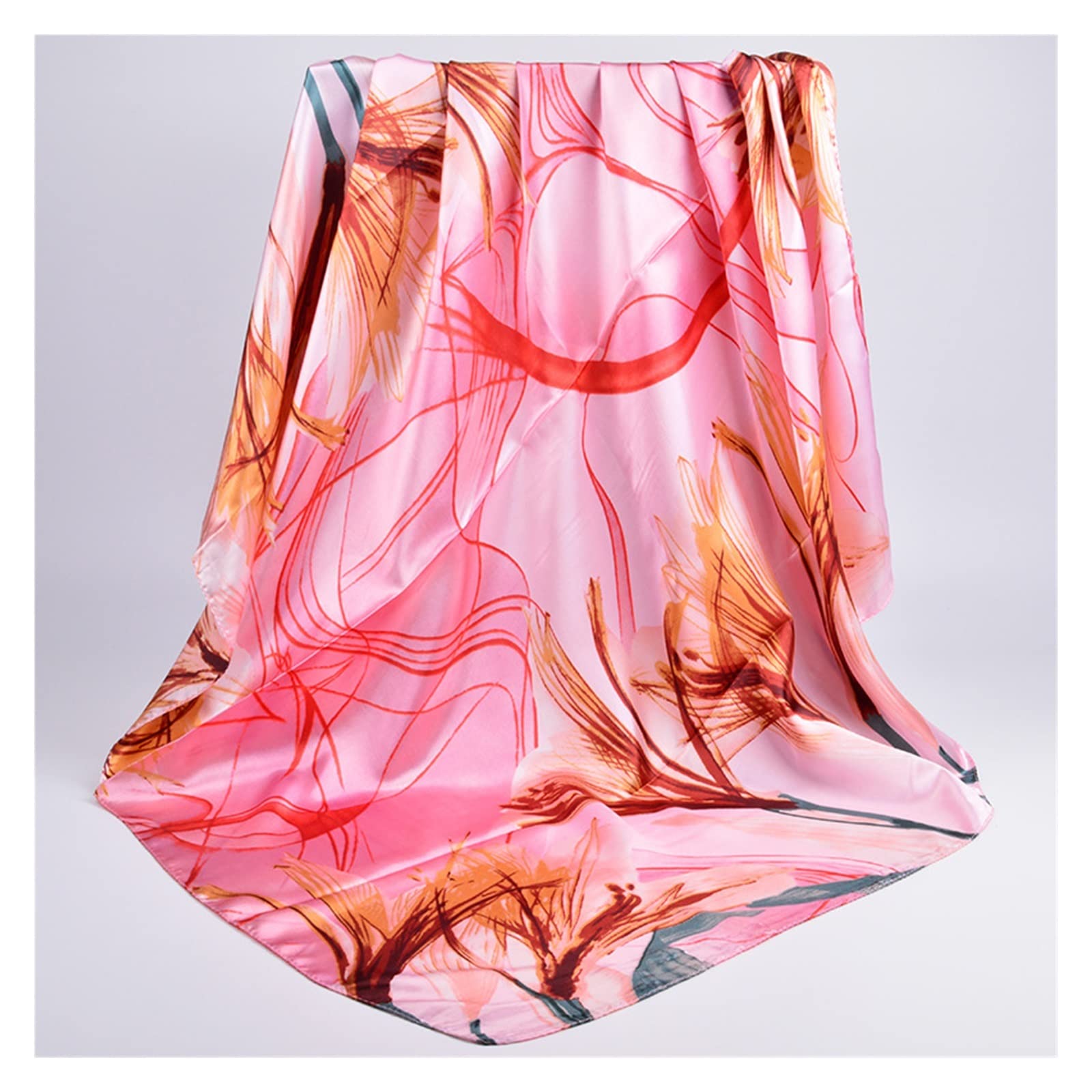 Pañuelo de Seda Moda Mujer Moda Vacaciones Chal Suave al Aire Libre impresión Disponible Verano Primavera protección Solar Bufanda (Color : Purple, Size : 1) (Purple 1)
