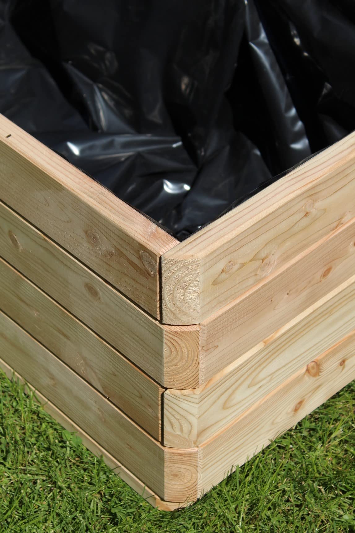 Gartenwelt Riegelsberger Massiver Pflanzkasten Mammut 100x50x39 cm aus Lärchenholz Natur Blumenkasten Blumentopf Pflanzkübel Kräutertopf Balkonkasten fertig montiert