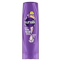 Sunsilk, Balsamo Liscio Perfetto, Balsamo per Capelli Lisci a Lungo e Setosi, Formula Active Fusion con Olio di Argan, Proteine della Seta e Biotina per Capelli Visibilmente Sani, 350 ml