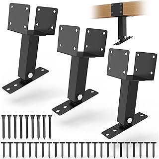 3Pcs Roof Riser Brackets Kit,Pergola Roof Riser Beam Bracket,Heavy Duty ...