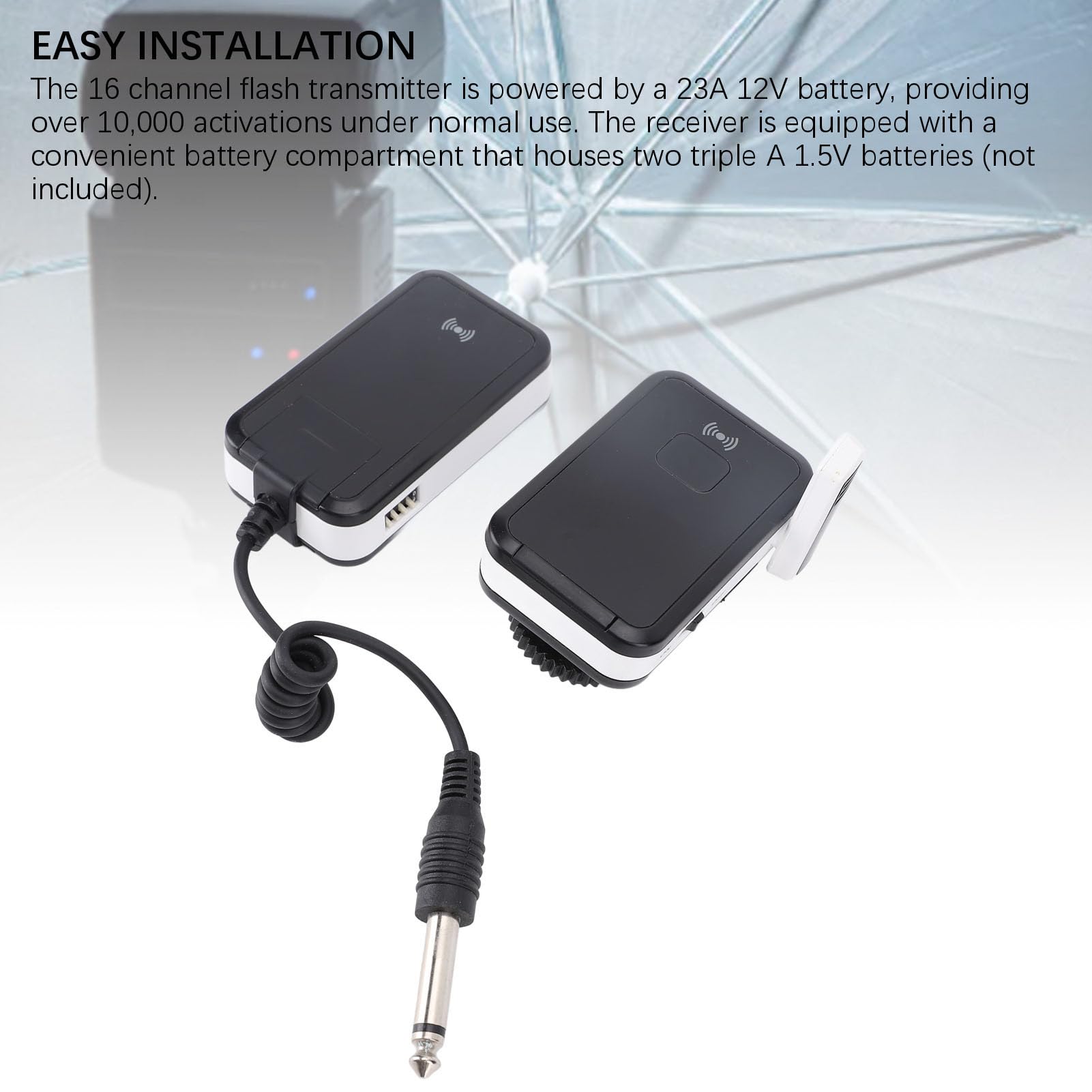 Tosuny Kit Trigger Radio Wireless 2.4G, 16, per Fotocamera | DSLR Camera Flash Trigger for Studio Strobe, 100m Range, 1/250 Sync Speed
