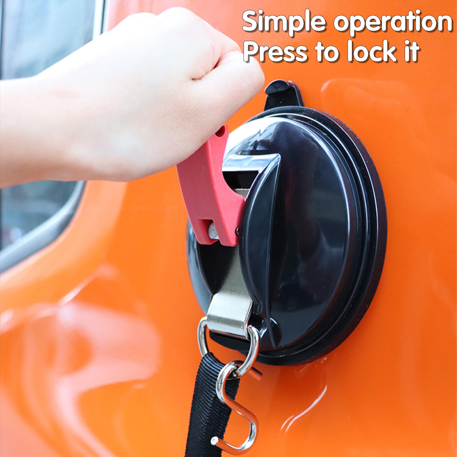 Raxfekro Set di 2 ventose con 8 ganci a S e 4 ganci in silicone, ventosa con gancio da campeggio, ventosa per auto adatta per campeggio, tenda, roulotte, tenditore per auto