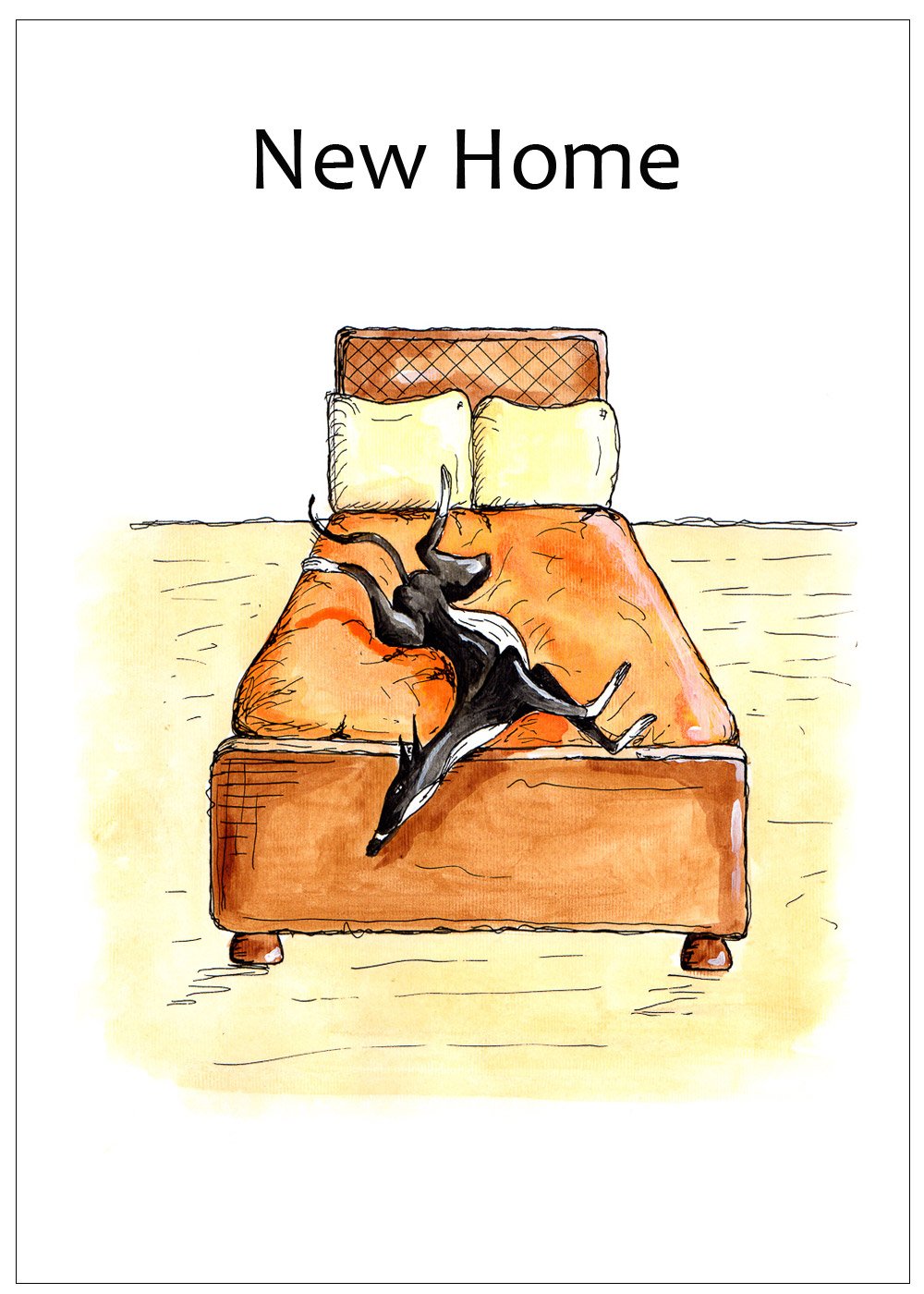 New Home Card Greyhound Whippet Lurcher Italian Dog - CUSTOM TEXT