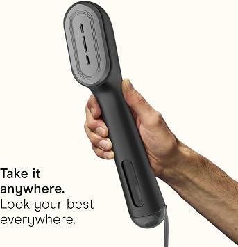 Conair Clothes Steamer, 2-in-1 Travel Steamer/Iron, Anti-Drip, Black/Silver