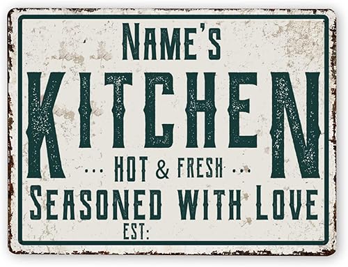 Letreros de cocina personalizados personalizados para cocina, decoración de pared, letreros de metal para restaurante de mostrador, bar en casa