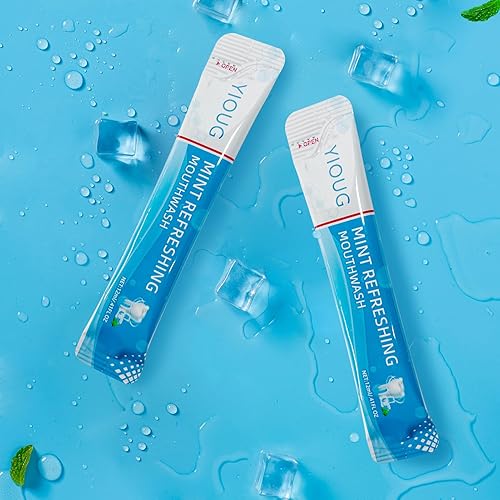 Miniatura 2 de Enjuague bucal refrescante de menta, sin alcohol, tamaño de viaje, frescura duradera, fórmula suave y refrescante para una boca limpia en cualquier