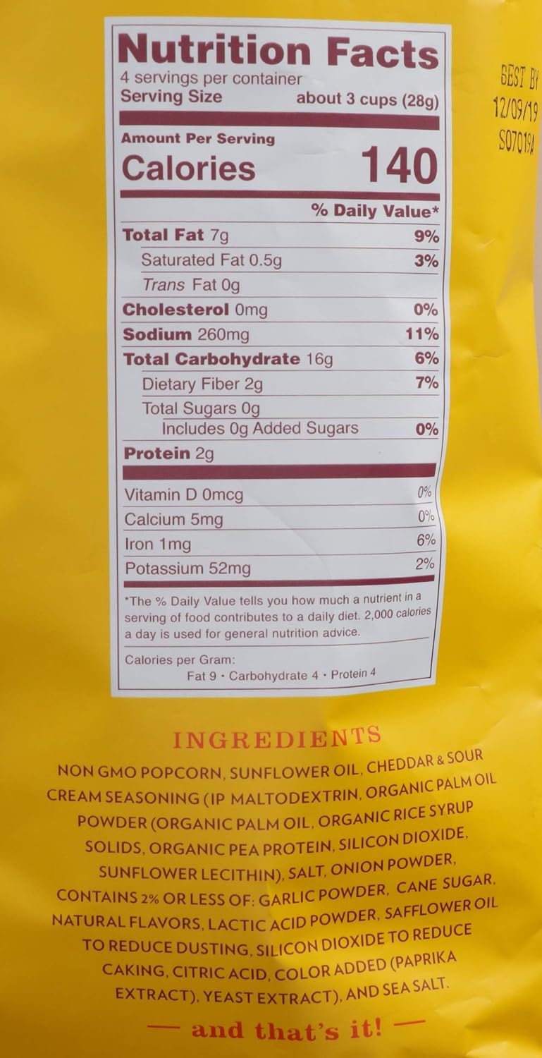 Live Love Pop Cheddar Popcorn, 4.4000000000000004 oz (Pack of 12)