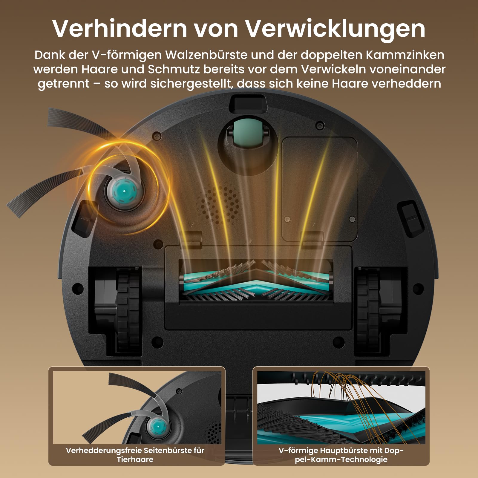 Lefant M210 Plus Robotstaubsauger mit 6000Pa Saugkraft | Wischfunktion​& 2L Selbstentleerung, Saugroboter mit PSD Hindernisvermeidung, Teppicherkennung, Sperrzonen​& Kartierung,