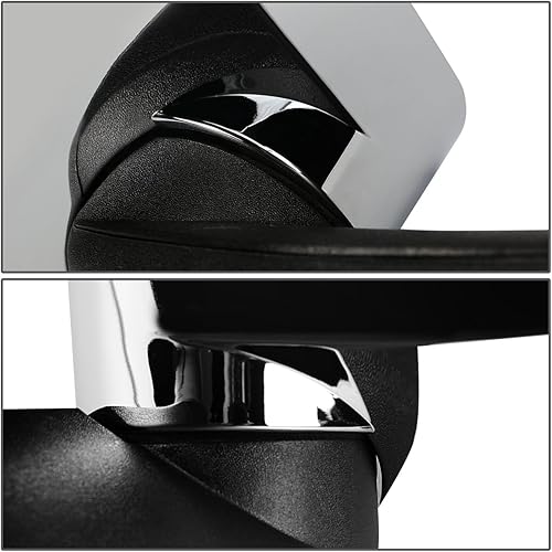 Miniatura 6 de Auto Dynasty Par de espejos retrovisores laterales cromados con luz de señal ámbar compatibles con Dodge Ram 1500 2500 3500 02-09