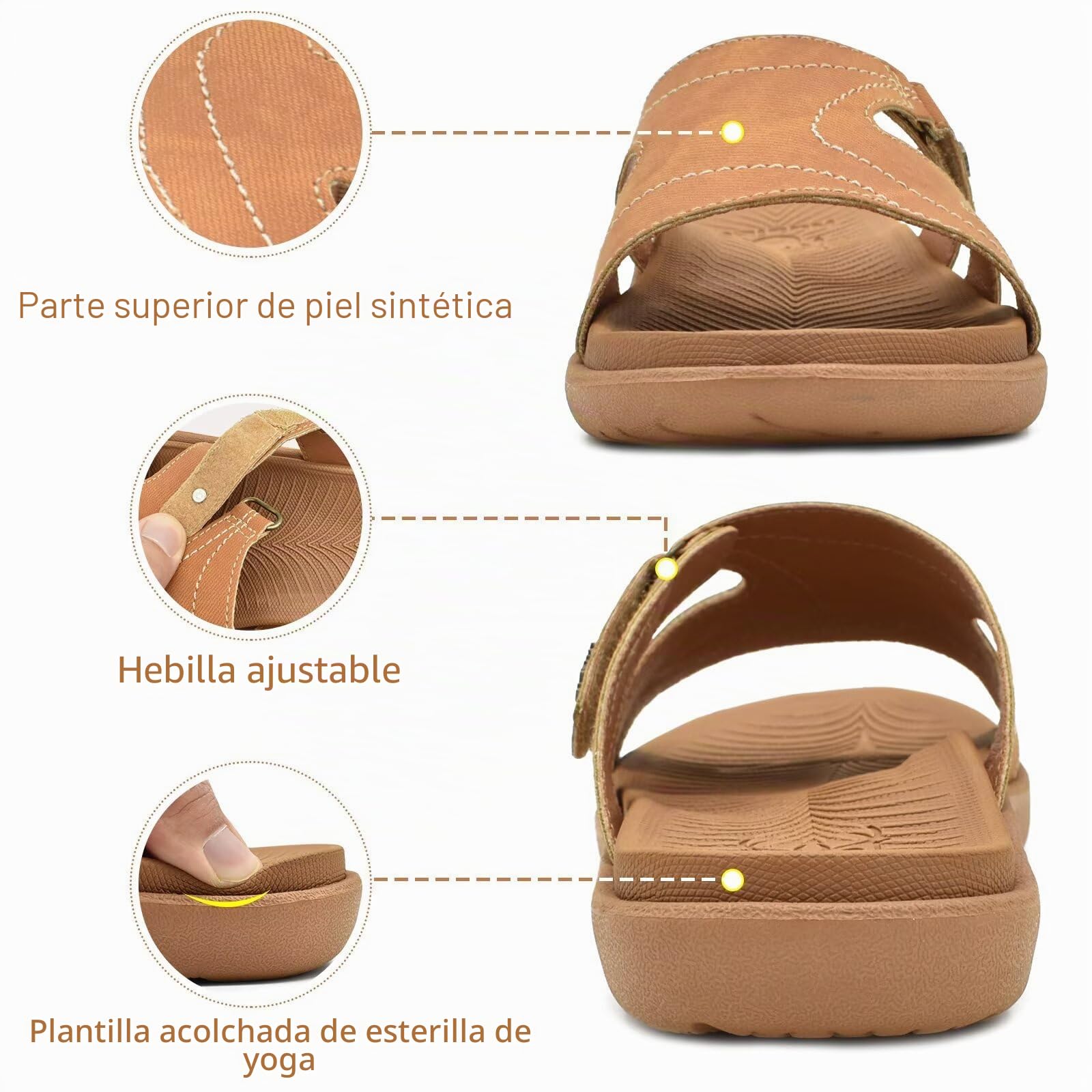 KuaiLu Chanclas Mujer Moda Ortopedicas Comodas Soporte del Arco Chancletas Baño Verano Cool Playa Piscina Ligera Abierta Goma Suela Sandalias