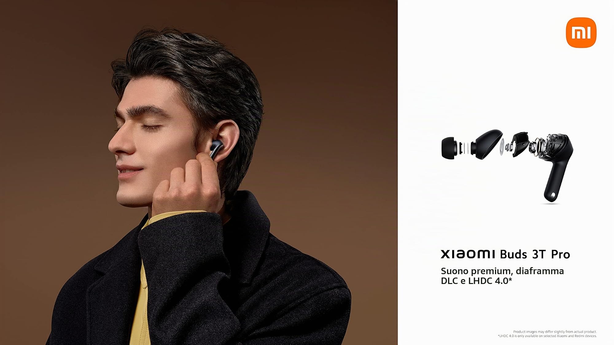 XIAOMI Buds 3T Pro (Gloss White) Con Cavo USB-C 1m, Connessione Bluetooth 5.2, Cancellazione Del Rumore Fino A 40dB, Ricarica Wireless, Resistente A Polvere E Acqua, Versione Italiana