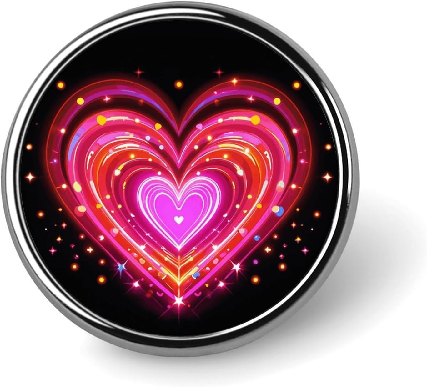 Illuminated Heart Brooch Pins Lapel Pins for Men Women Badge Button Cover Decorative Jewelry Charms for Hats Bags Backpacks Suits Shirts Scarves Clothing Accessories Banquet Wedding Gift