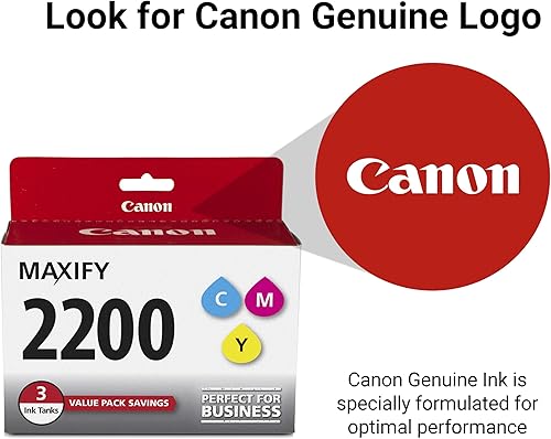 Miniatura 5 de Canon PGI-2200 - Paquete de tinta de tres colores, compatible con MB5420, MB5320, MB5120, MB5020, iB4120 e iB4020