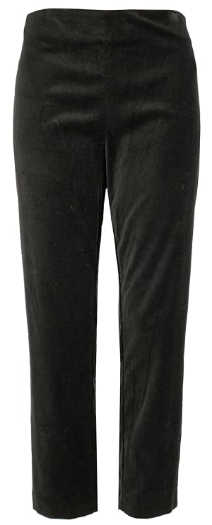 Ralph Lauren Womens Plus Size Stretch Velvet Skinny Ankle Pants 16W Black
