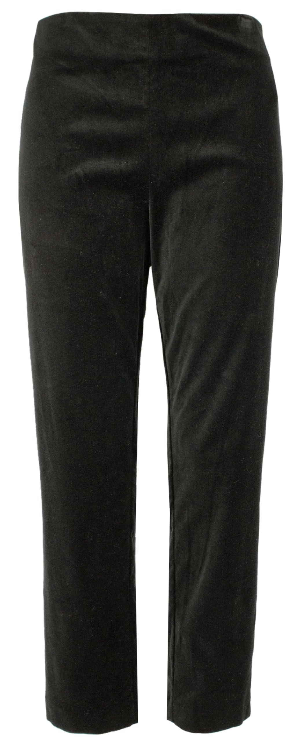 Ralph Lauren Womens Plus Size Stretch Velvet Skinny Ankle Pants 16W Black