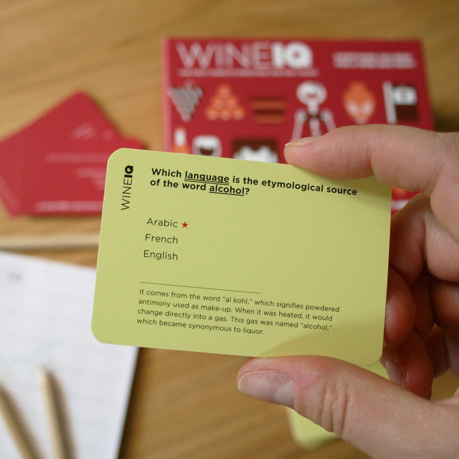 Helvetiq Wine IQ Party Game - Elevate Your Wine Knowledge and Enjoy! Challenging Team Trivia Game for Wine Lovers, Fun Quiz Game for Adults, Ages 21+, 2-12 Players, 45 Minute Playtime, Made