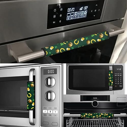Vista 18 de 6 fundas lavables para manijas de puerta de refrigerador, protector antideslizante para nevera, horno, lavavajillas, mantener alejadas de huellas