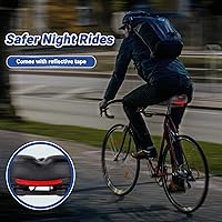 Vista 7 de TONBUX Comfortable Bike Seat for Men Women with Dual Shock Absorbers, Memory Foam Bicycle Seat with Waterproof Cover, Padded Bike Saddle for