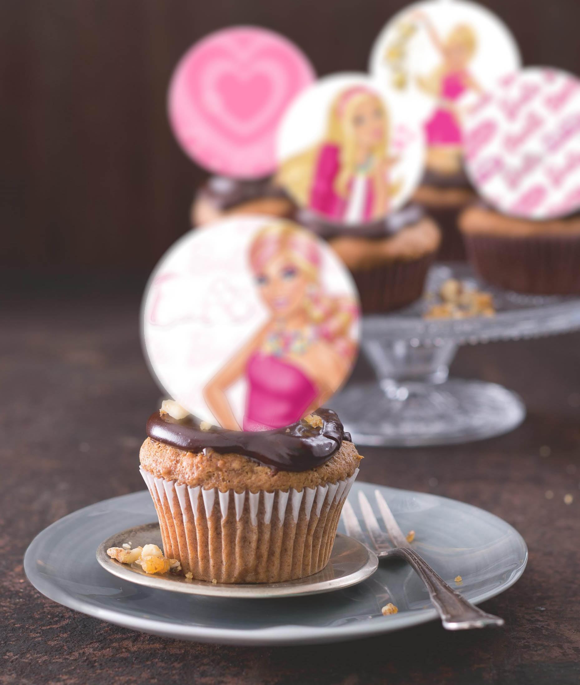 Anglesit24 x Pre-Cut Pink Girl 6B Edible Stand up Wafer/Rice Paper Cupcake Cake Toppers Birthday Party Decorations