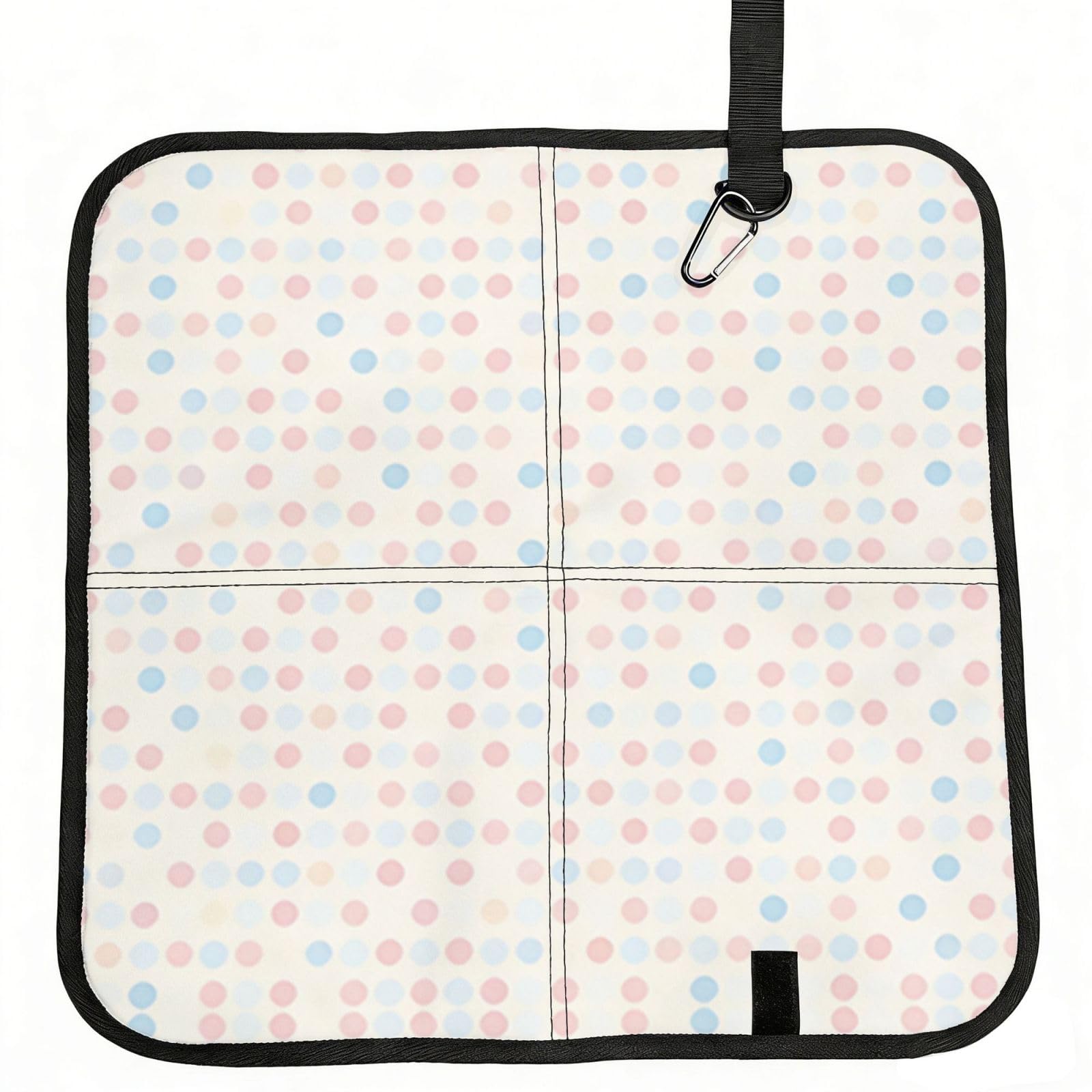 DUYIOKH Pastel Confetti Print Foldable Portable Seat Cushion for World Cup Games, Camping and Outdoor Activities
