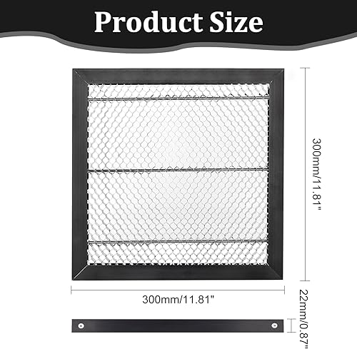 Miniatura 2 de BENECREAT Cama láser de panal de abeja de 12 x 12 x 0.87 pulgadas, mesa de corte de panel de mesa de trabajo de panal para grabador láser y máquina