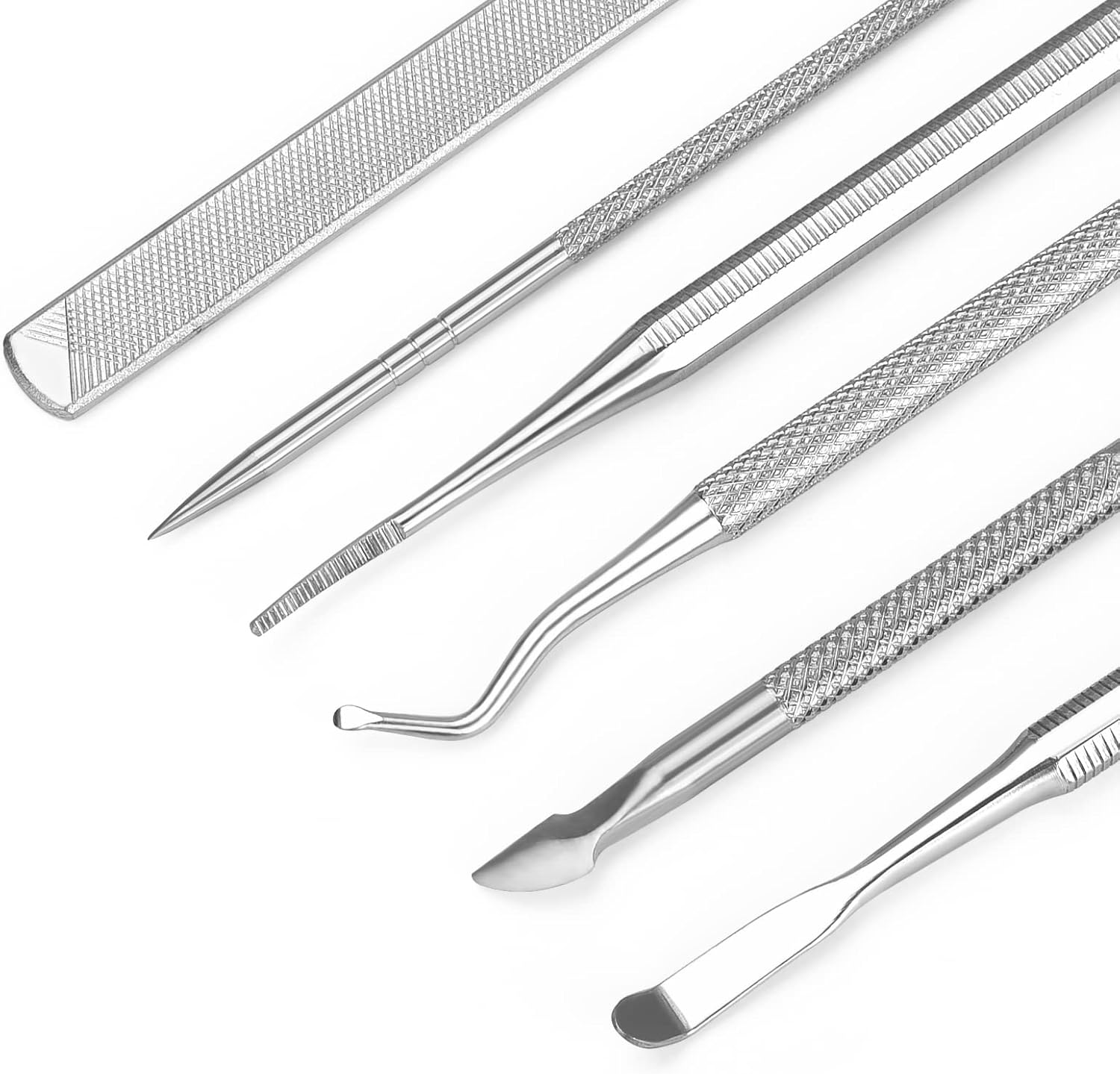 6-Pack Ingrown Toenail File and Lifters, Professional Surgical Stainless Steel Ingrown Toenail Removal Tool Kit, Manicure Care Treatment for Nail Correction Polish Pain Under Sidewall Cleaner Relief : Beauty & Personal Care