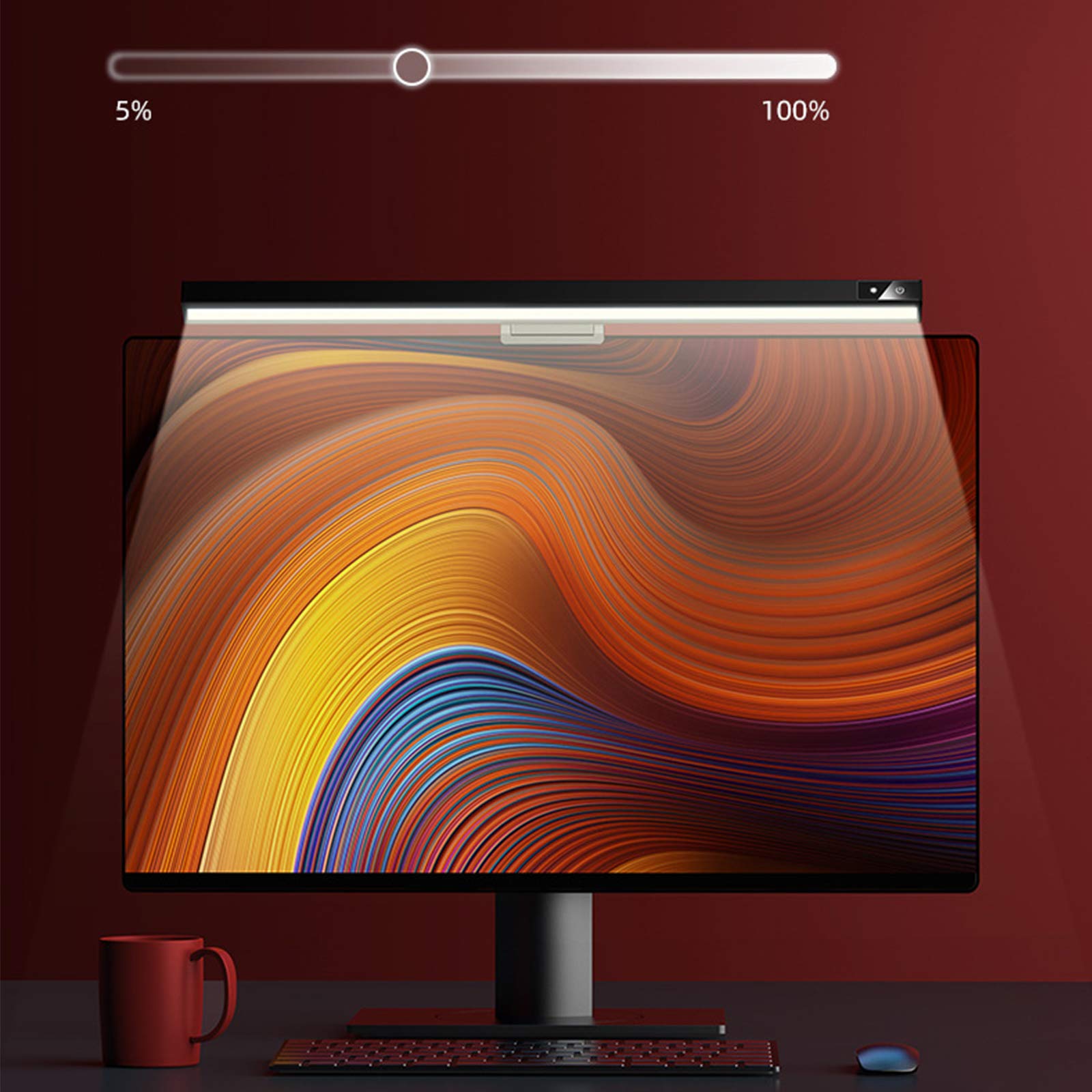 Lampa do monitora komputerowego LED, USB, lampa do monitora, do laptopa, do pielęgnacji oczu, lampa biurkowa, ekran, jasność i 3 ustawienia temperatury barwowej, lampa do monitora z dotykowym sterowaniem