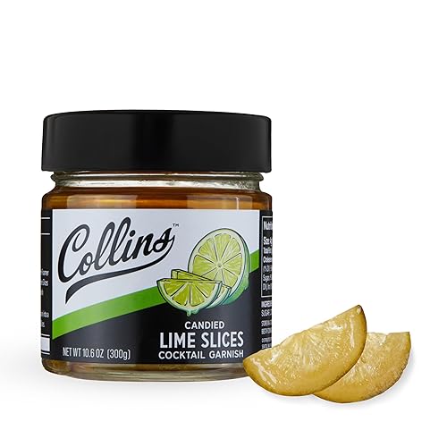 Miniatura 9 de Collins - Rebanadas de limón confitado en almíbar, rebanadas de fruta confitada, accesorios de bebida para cóctel, fiesta, guarnición de bebida de