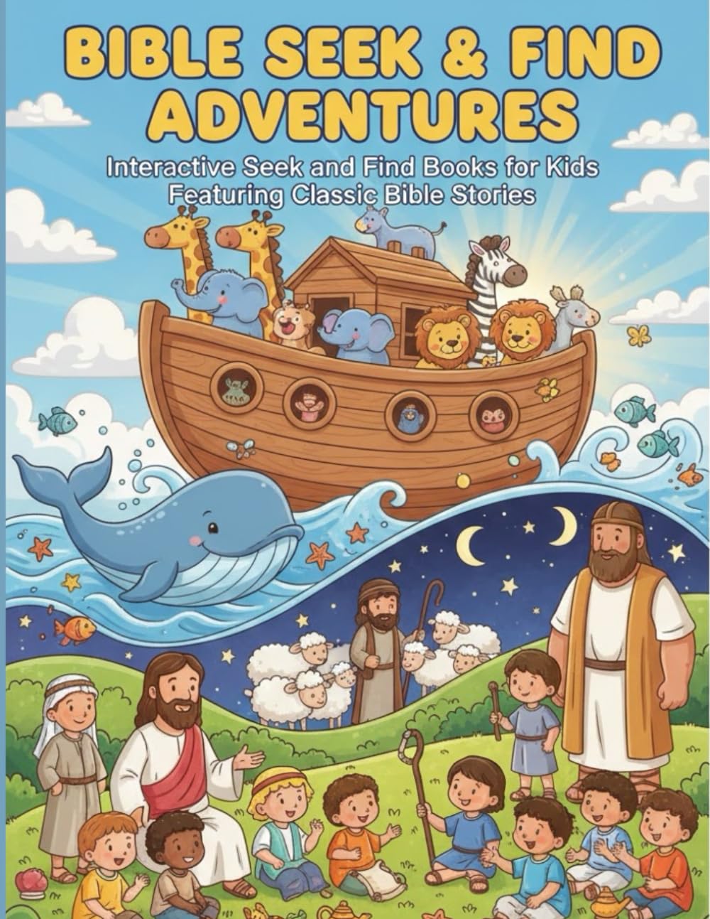 Bible Seek & Find Adventures: Interactive Seek and Find Books for Kids Featuring Classic Bible Stories