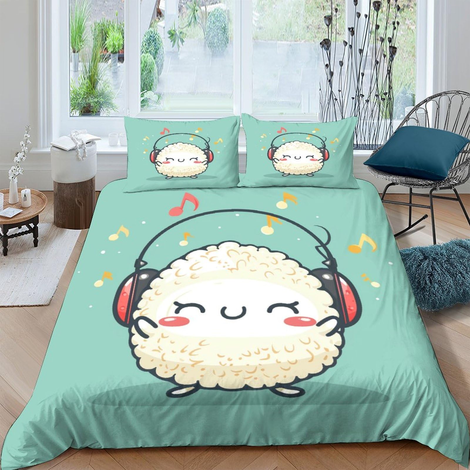 Housse de couette dessin animé 3D hypoallergénique pour lit King de fille ou garçon