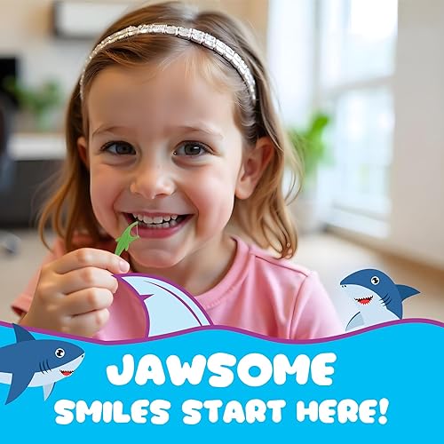 Kids Shark Flossers with Fluoride | 225 Count | Dentist Designed
