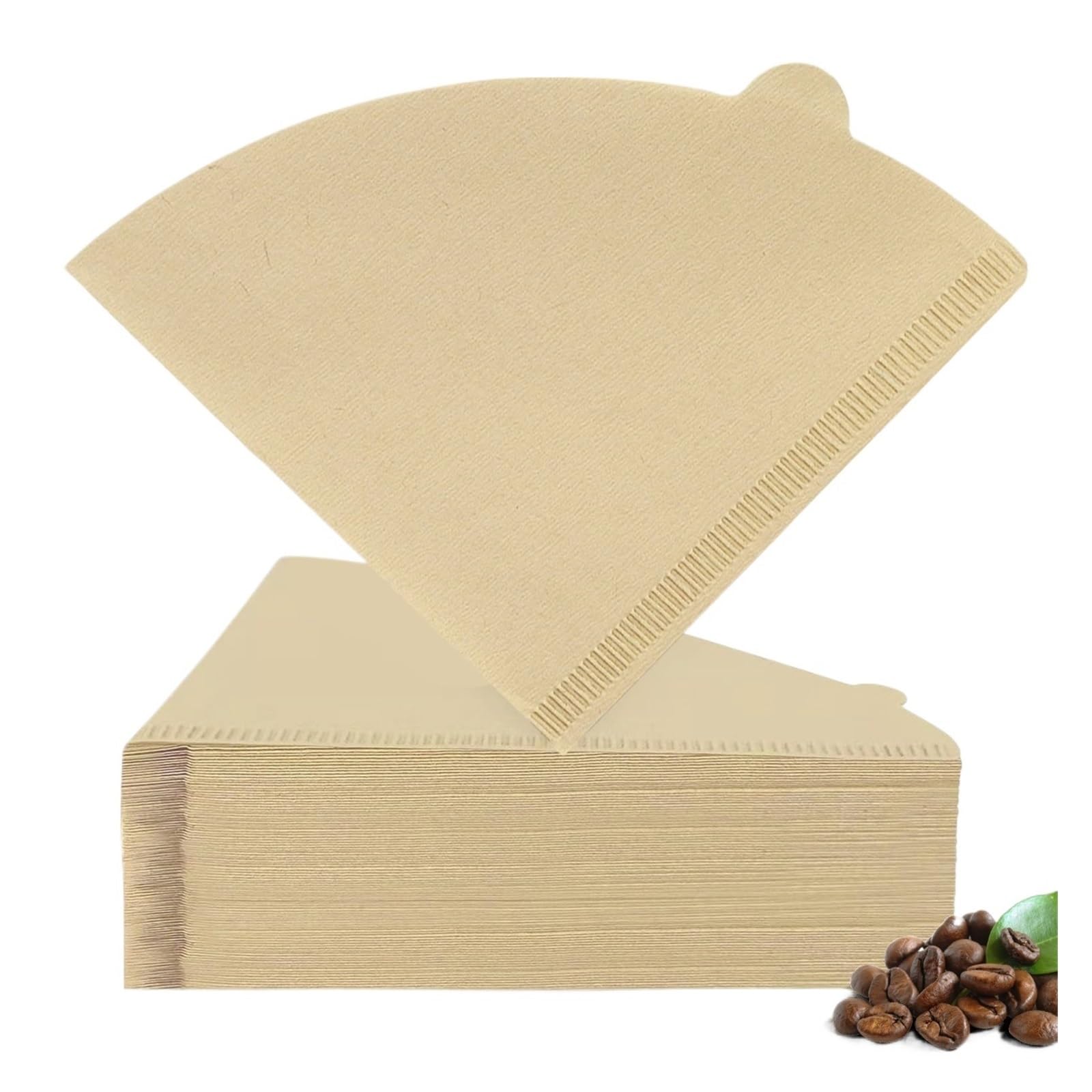 Papel De Filtro De Café Cónico Sin Blanquear, Compatible Con Vertido Cónico V01/V02, Apto For 1-2/1-4 Tazas, 200 Uds.(V02)