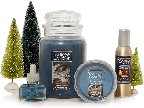Yankee Candle Concentrated Room Spray Air Freshener, Instant Home Fragrance, Odor Eliminating Spray, Warm Luxe Cashmere (Pack of 3)