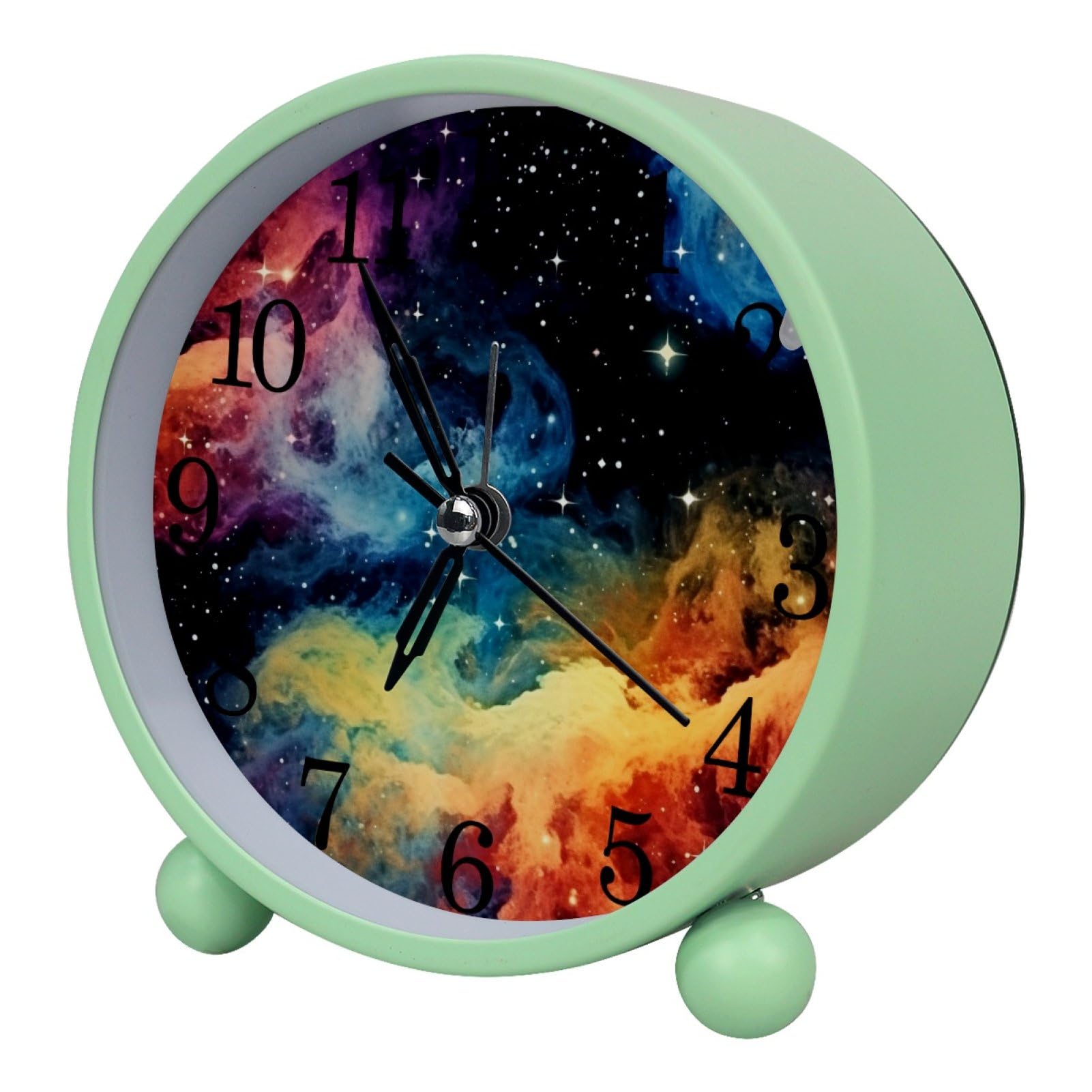 etoenbrc Battery Operated Clock Slient Plastic Table Clock Battery Operated Bedside Alarm Clock with Light for Bedroom Living Room(Color428)