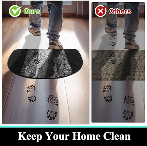 Miniatura 75 de Vaukki Tapete para puerta de entrada, antideslizante, absorbente, atrapador de lodo, tapete para el interior, tapete lavable para puerta de entrada