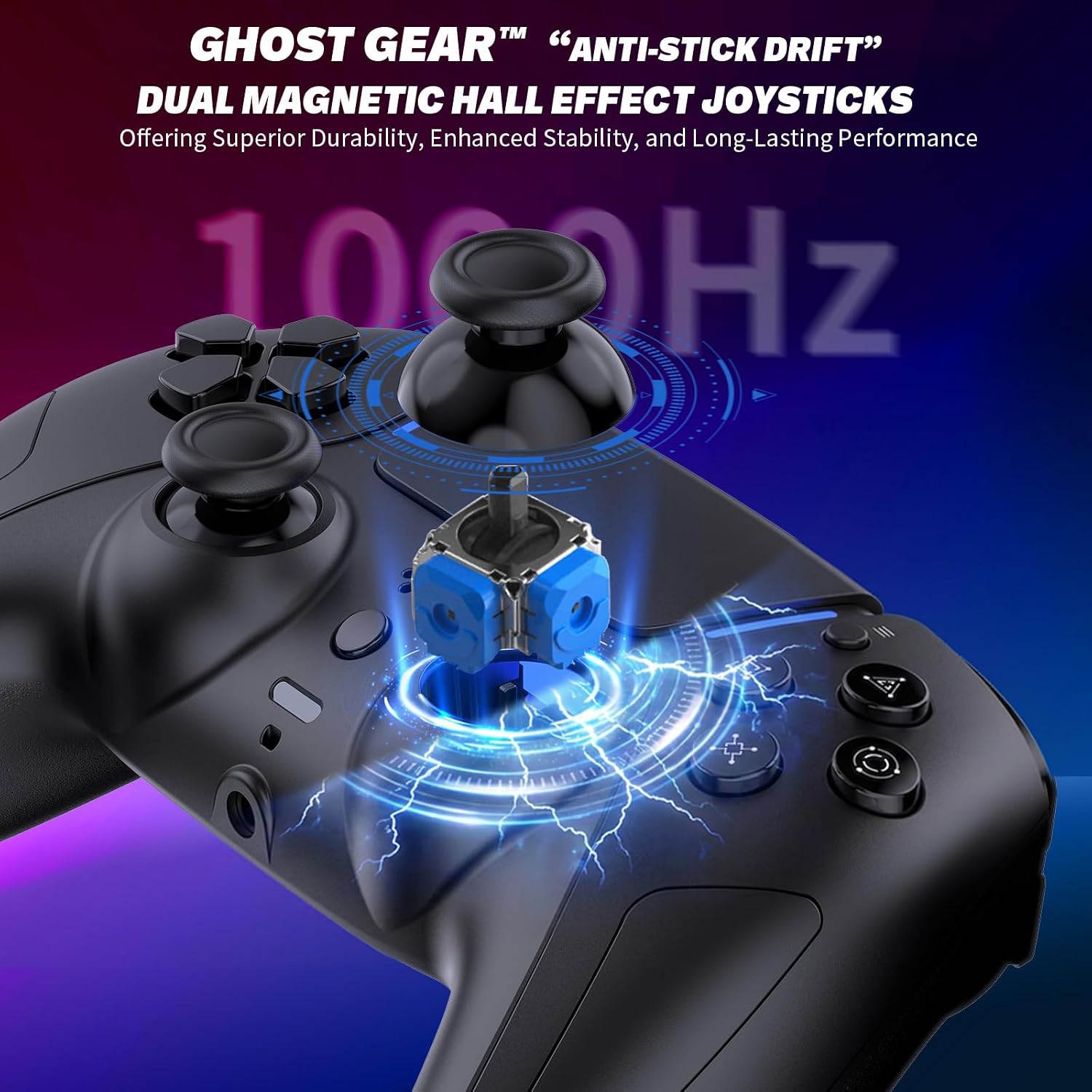 Ghost Gear Wireless Controller for PS5/PC/MAC/Steam Deck with LED Light image 2