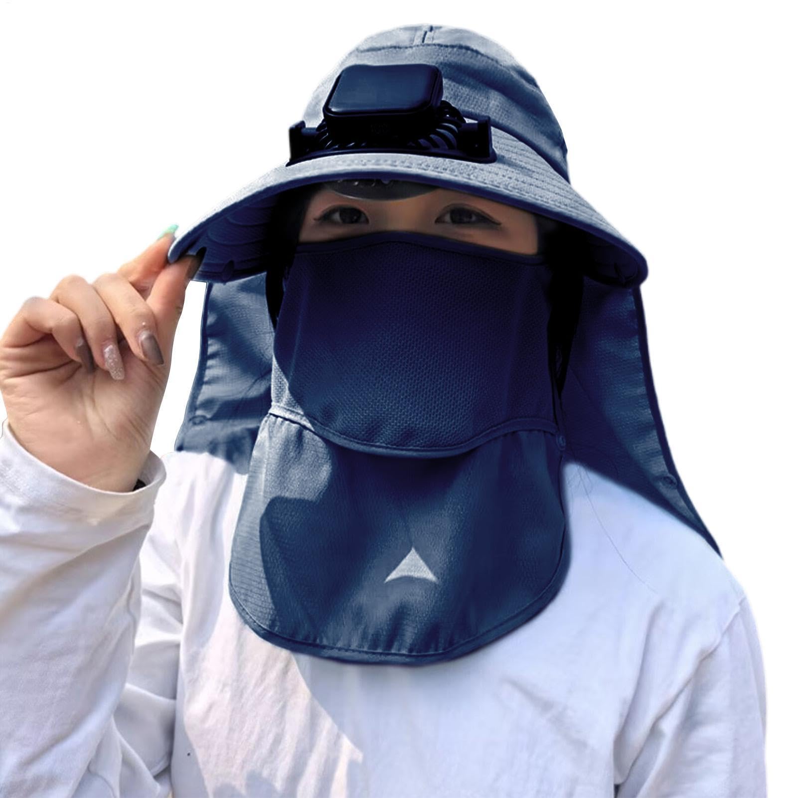 Cappello a ventaglio alimentato a energia solare, cappello da pesca, per escursionismo, campeggio, pesca, portatile, indossabile, con funzione di raffreddamento, per uomo e donna, per viaggi e