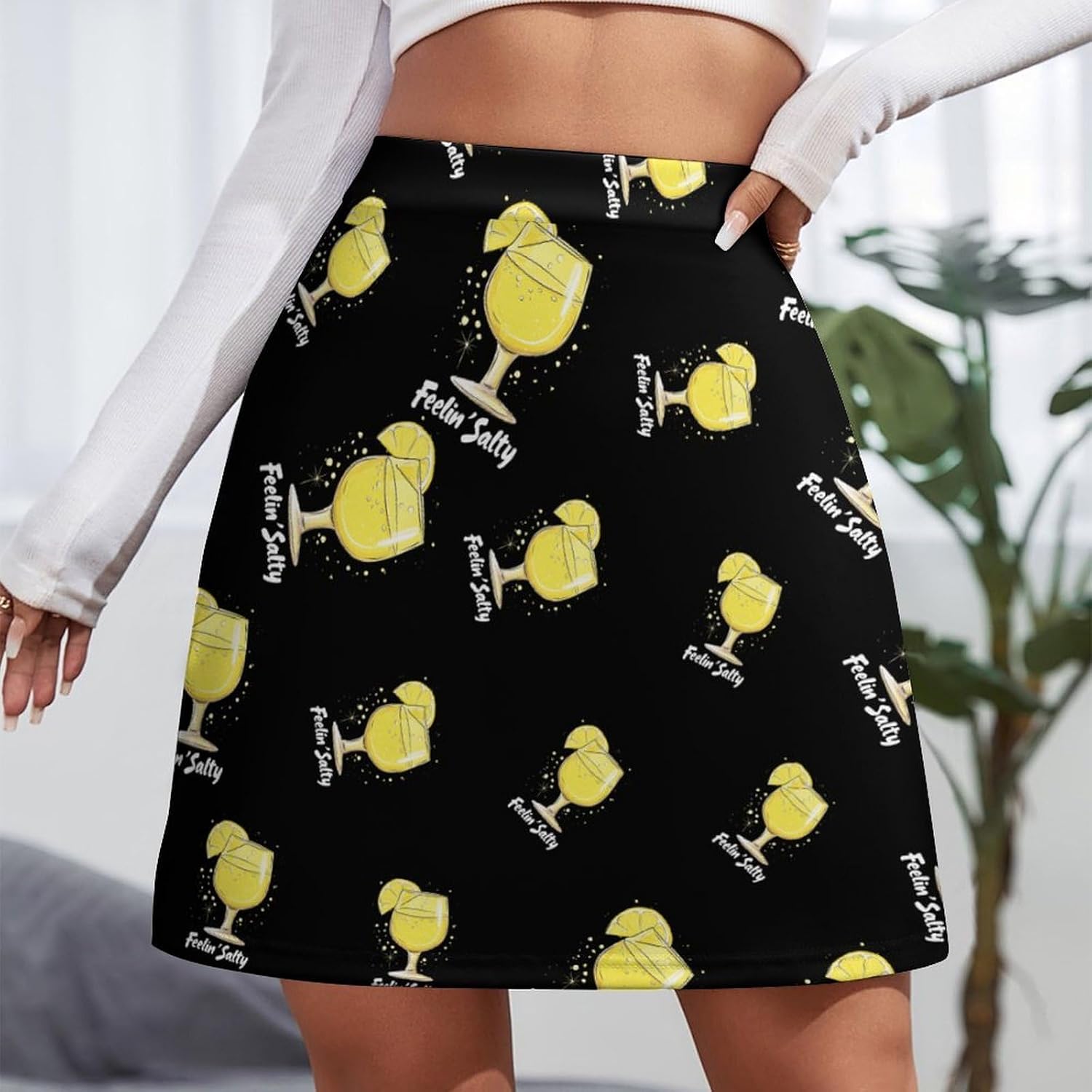 Feelin' Salty Margarita Skorts for Women Mini A-line Skirt Casual Tennis Golf Short Skirts